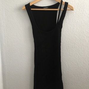 Bebe Black Fishnet Mini Dress (XS) 